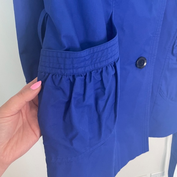 Cleo Blue Trench Coat - Women's Large - Picture 7 of 15